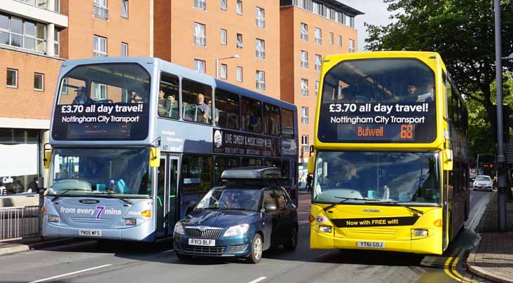 Nottingham Scania N94UD East Lancs 687 & N230UD Optare 906